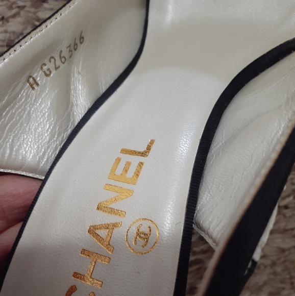 Authentic Chanel escarpins slingback shoes - Picture 8 of 13